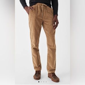 Faherty drawstring corduroy pant (faded cedar)